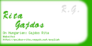 rita gajdos business card